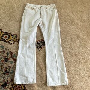 Frame “The Low Boot” White Jeans